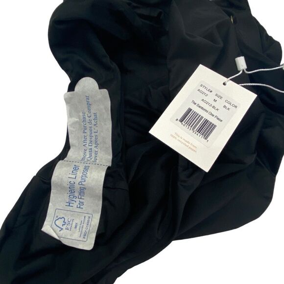 Andie Swim Black Santorini Keyhole Knot One Piece Swimsuit Sz M NWT - Picture 8 of 15